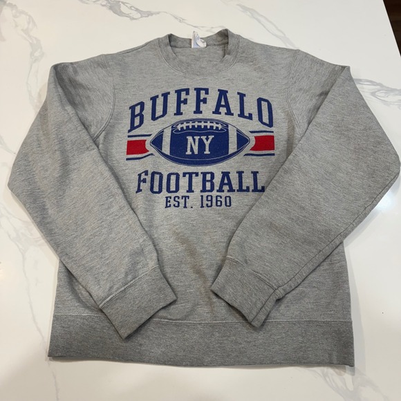 Port & Company Other - Vintage Buffalo NY Football Gray Crewneck‎ Sweatshirt Size Small